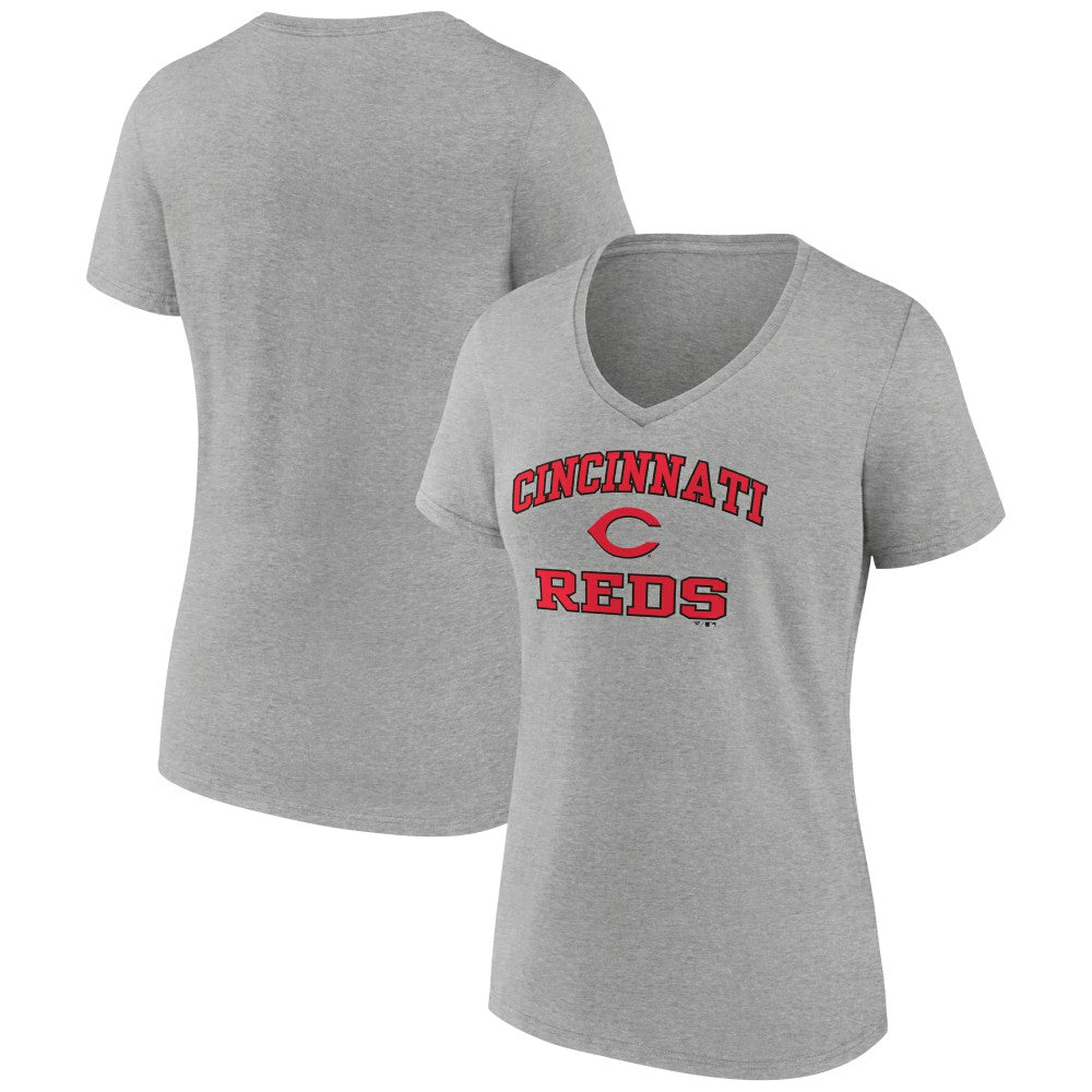 Cincinnati Reds Women's Heart and Soul V-Neck T-Shirt - MLB