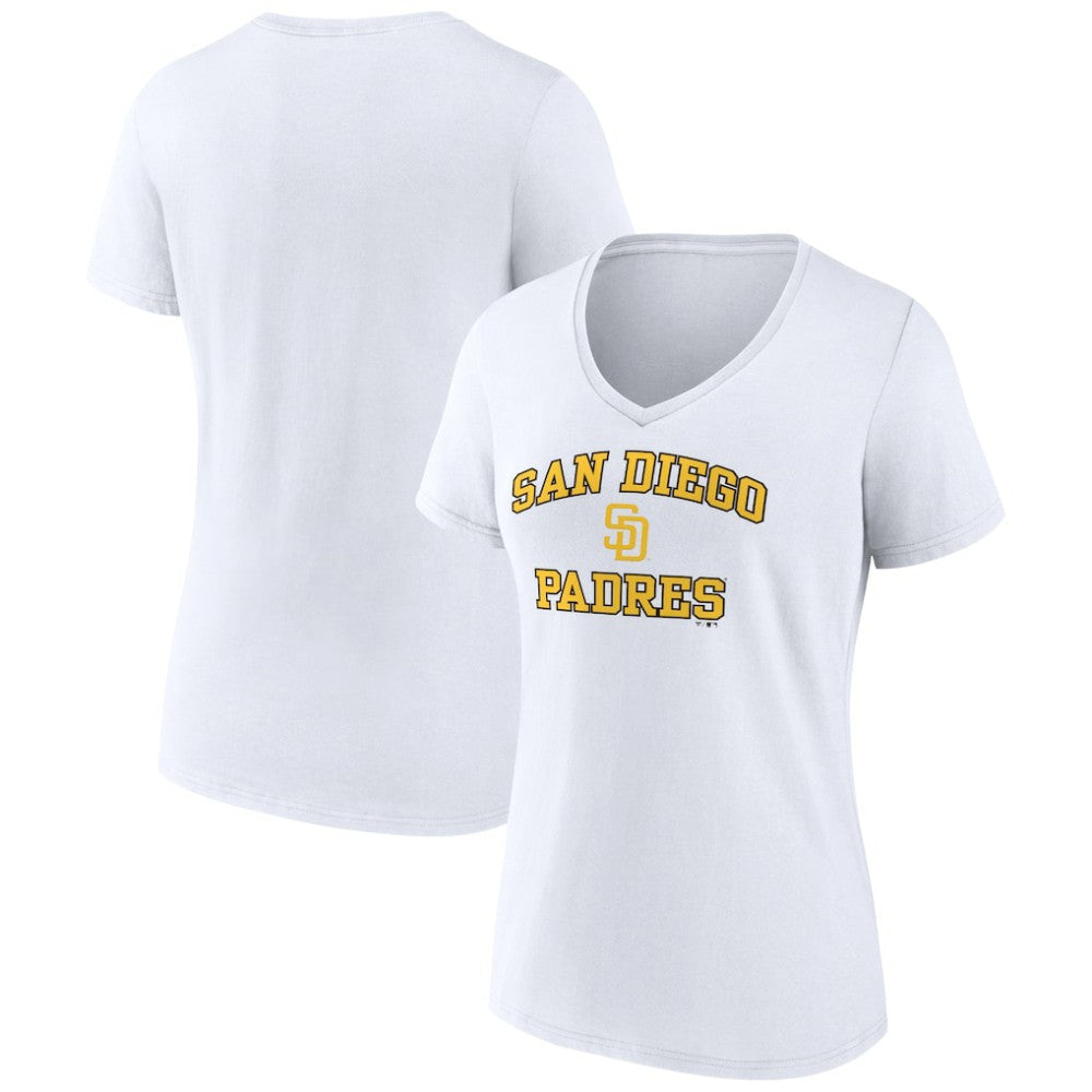 San Diego Padres Women's Heart and Soul V-Neck T-Shirt - MLB