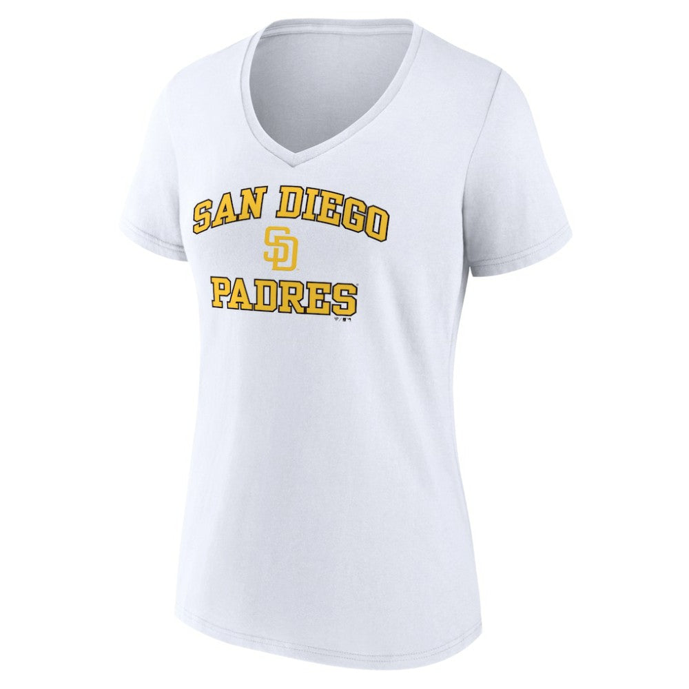 San Diego Padres Women's Heart and Soul V-Neck T-Shirt - MLB