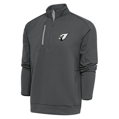 Arizona Cardinals Antigua Metallic Logo Generation Quarter-Zip Pullover Top Charcoal | NFL