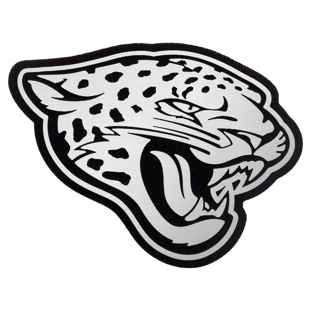Jacksonville Jaguars Antigua Metallic Logo Tribute Quarter-Zip Top White | NFL