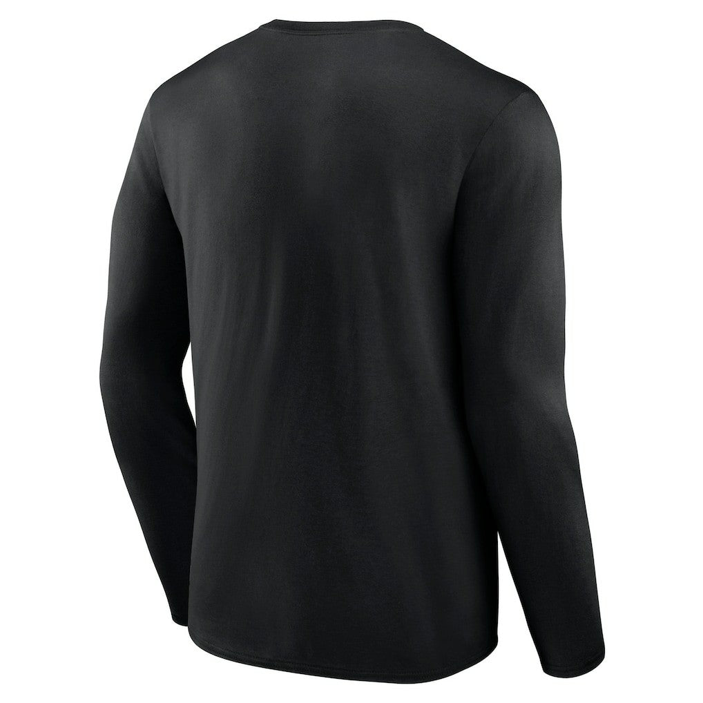 New York Jets Logo Team Lockup Long Sleeve T-Shirt Black | NFL