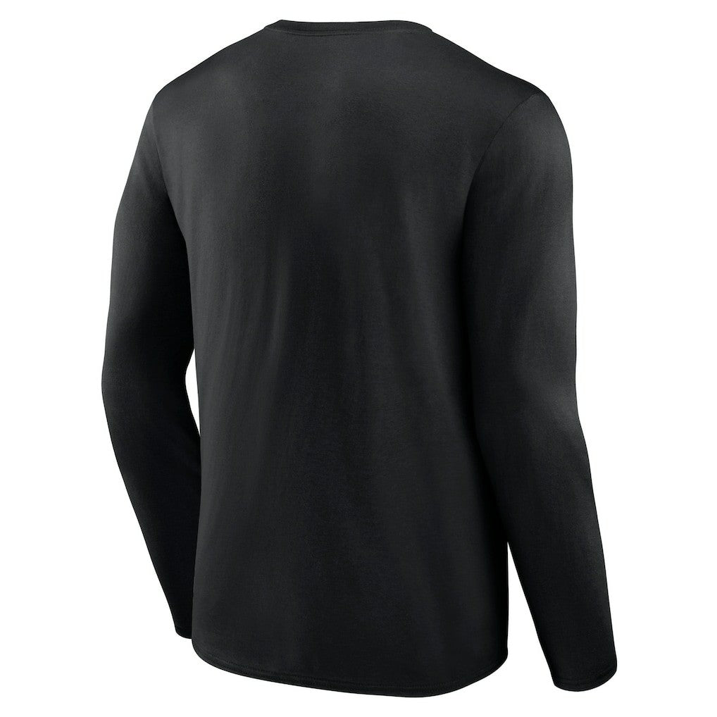 Philadelphia Eagles Logo Team Lockup Long Sleeve T-Shirt Black | NFL