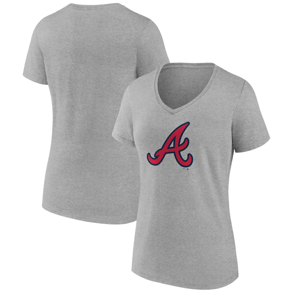 Atlanta Braves Women's Official Logo V-Neck T-Shirt - MLB