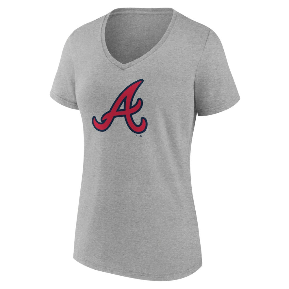 Atlanta Braves Women's Official Logo V-Neck T-Shirt - MLB