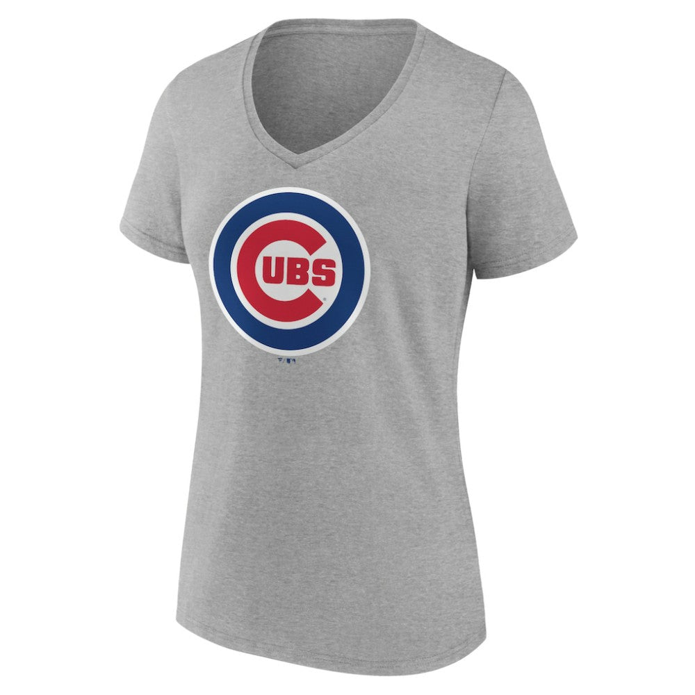 Chicago Cubs Women's Official Logo V-Neck T-Shirt - MLB