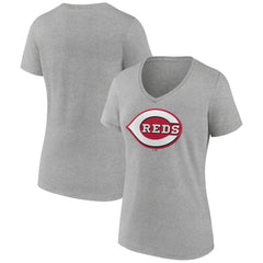 Cincinnati Reds Women's Official Logo V-Neck T-Shirt - MLB