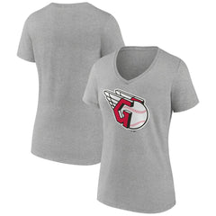 Cleveland Guardians Women's Official Logo V-Neck T-Shirt - MLB