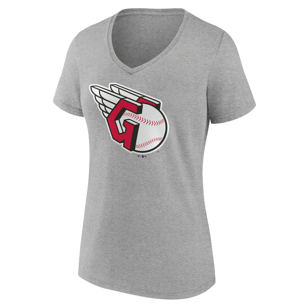 Cleveland Guardians Women's Official Logo V-Neck T-Shirt - MLB