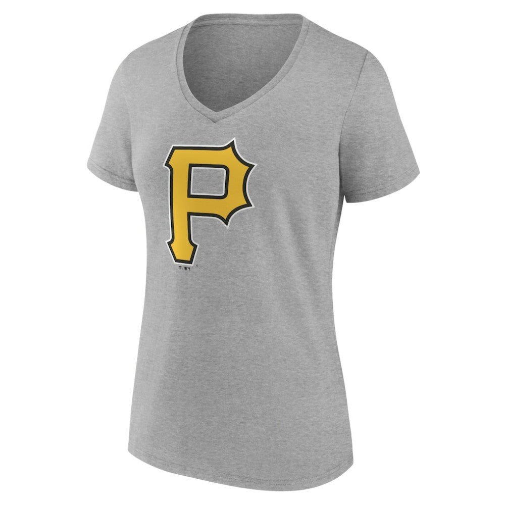 Pittsburgh Pirates Women's Official Logo V-Neck T-Shirt - MLB