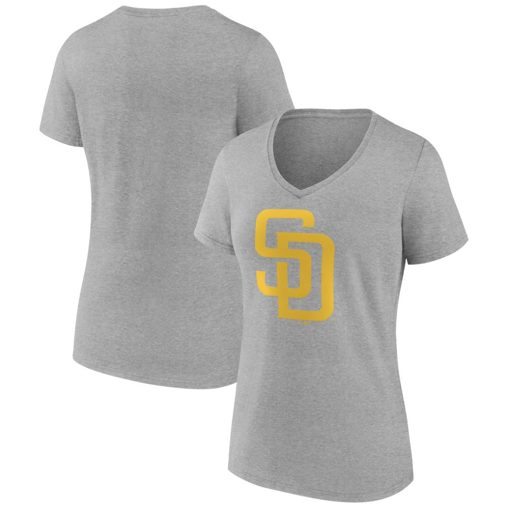San Diego Padres Women's Official Logo V-Neck T-Shirt - MLB