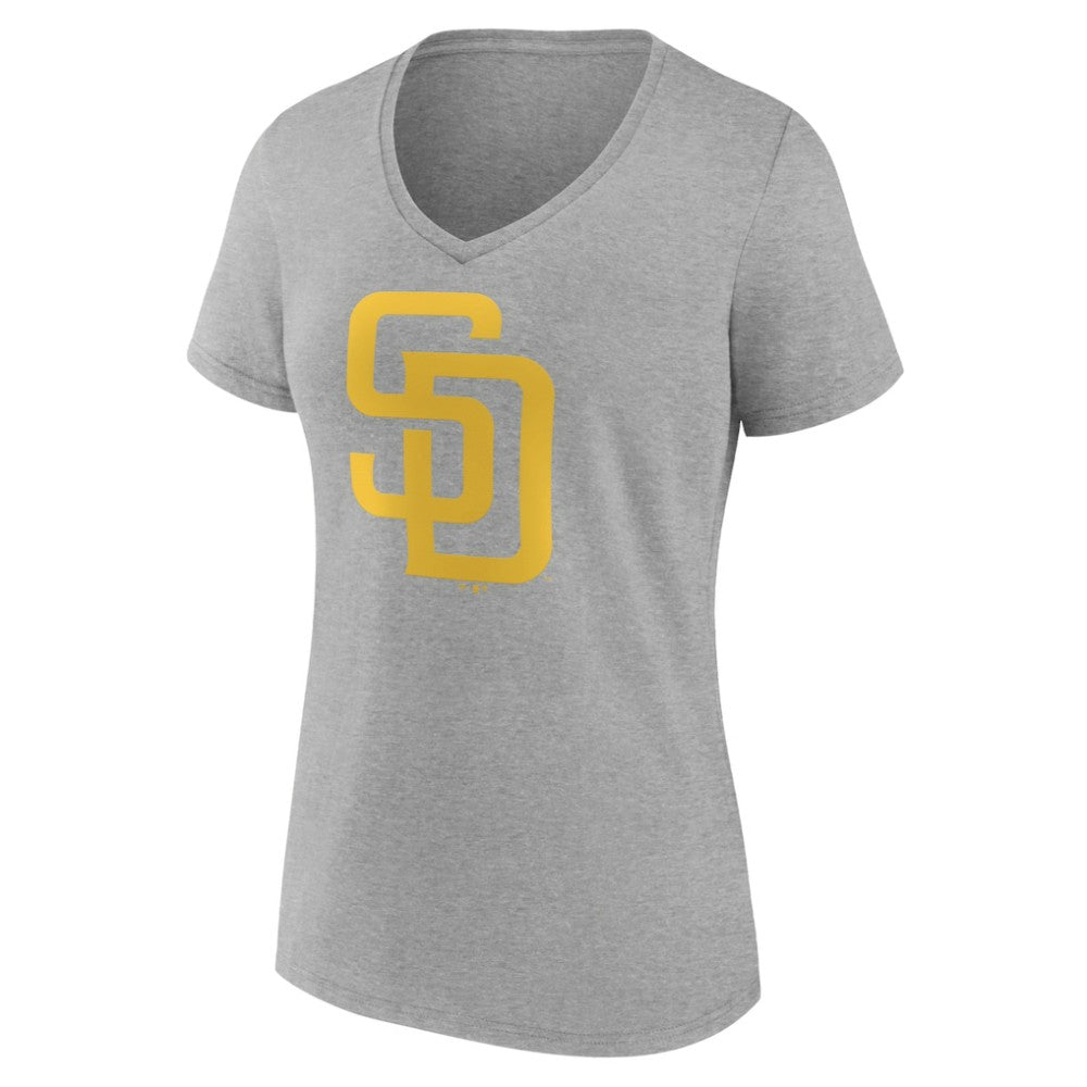 San Diego Padres Women's Official Logo V-Neck T-Shirt - MLB