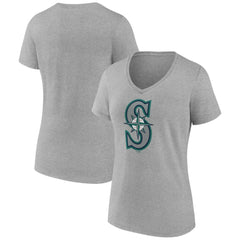 Seattle Mariners Women's Official Logo V-Neck T-Shirt - MLB
