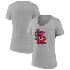 St. Louis Cardinals Women's Official Logo V-Neck T-Shirt - MLB