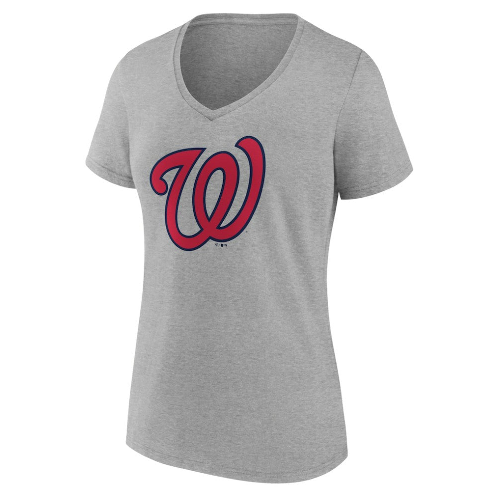 Washington Nationals Women's Official Logo V-Neck T-Shirt - MLB