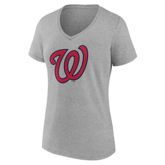 Washington Nationals Women's Official Logo V-Neck T-Shirt - MLB