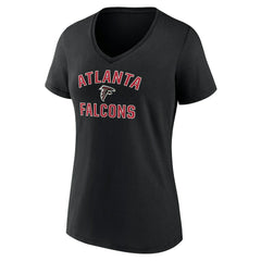 Atlanta Falcons Women's Victory Arch Team V-Neck T-Shirt Black | NFL