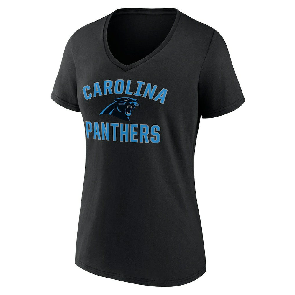 Carolina Panthers Women's Victory Arch Team V-Neck T-Shirt Black | NFL