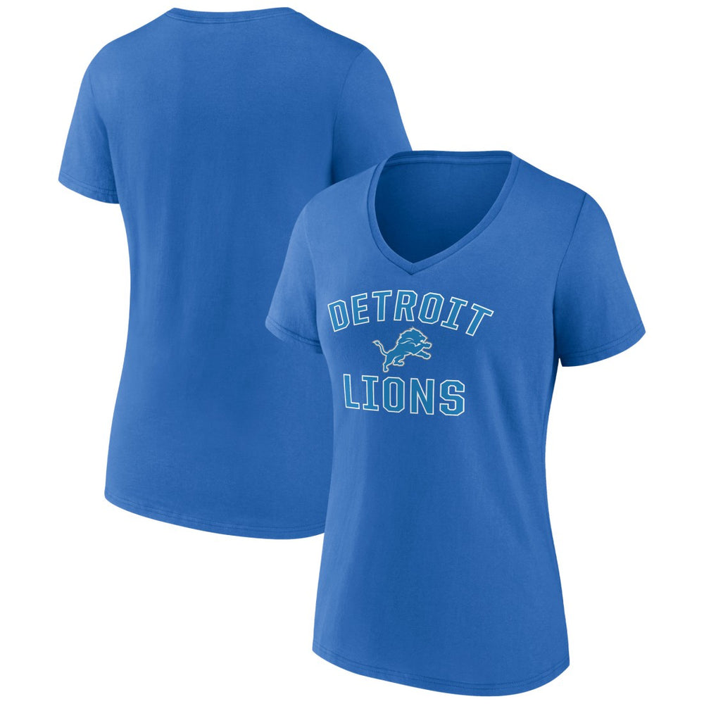 Detroit Lions Women's Victory Arch Team V-Neck T-Shirt Blue | NFL