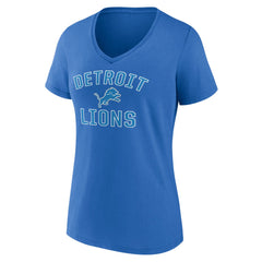 Detroit Lions Women's Victory Arch Team V-Neck T-Shirt Blue | NFL