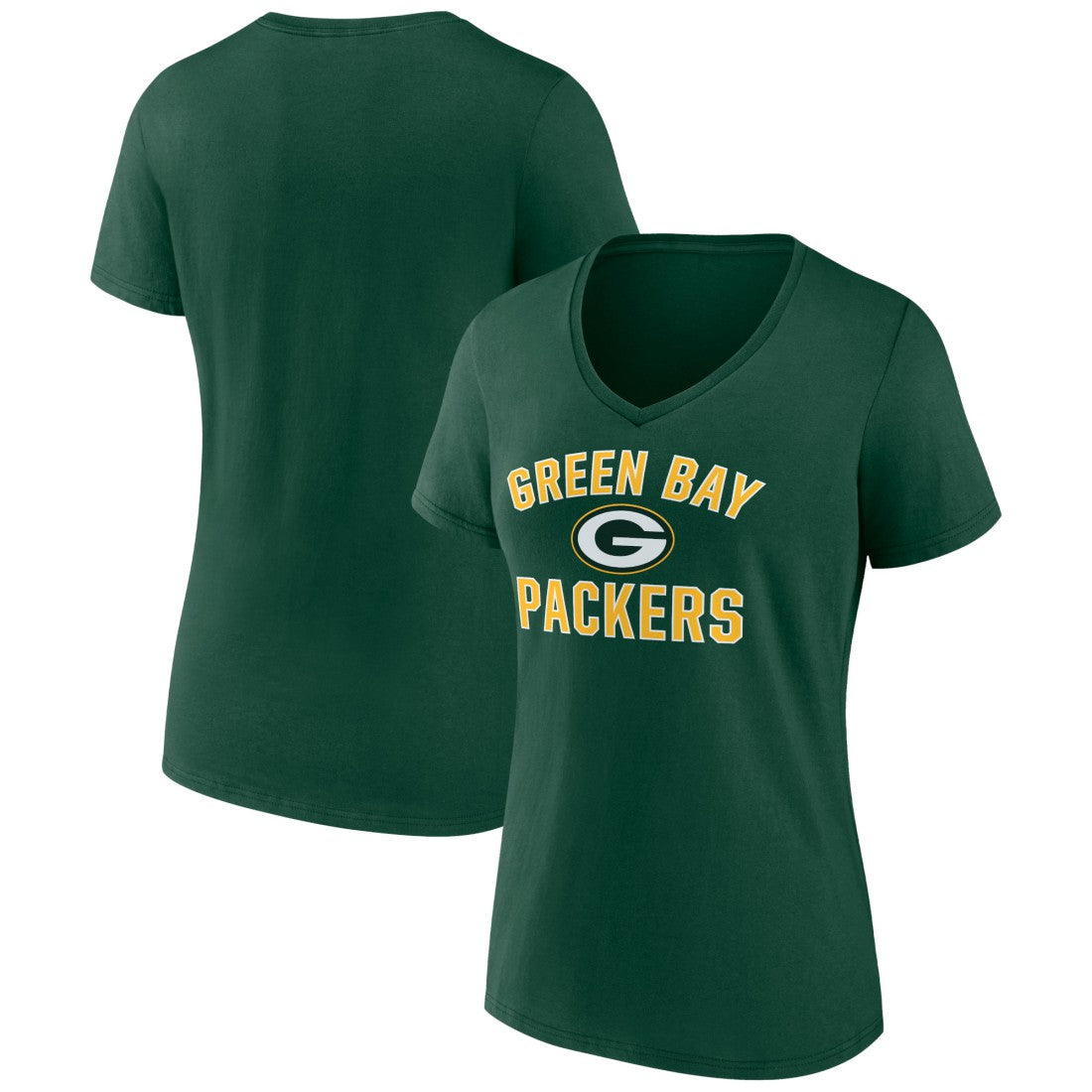 Green Bay Packers Women's Victory Arch Team V-Neck T-Shirt Green | NFL