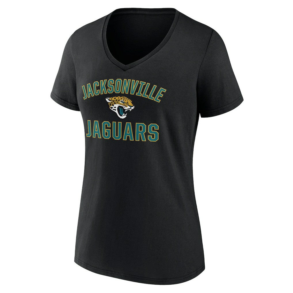 Jacksonville Jaguars Women's Victory Arch Team V-Neck T-Shirt Black | NFL