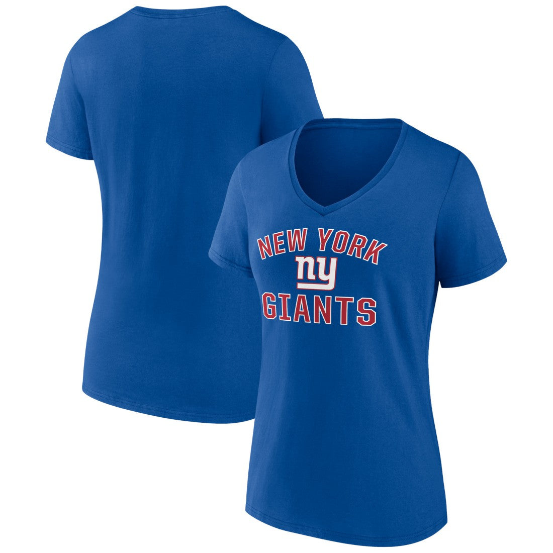 New York Giants Women's Victory Arch Team V-Neck T-Shirt Royal | NFL