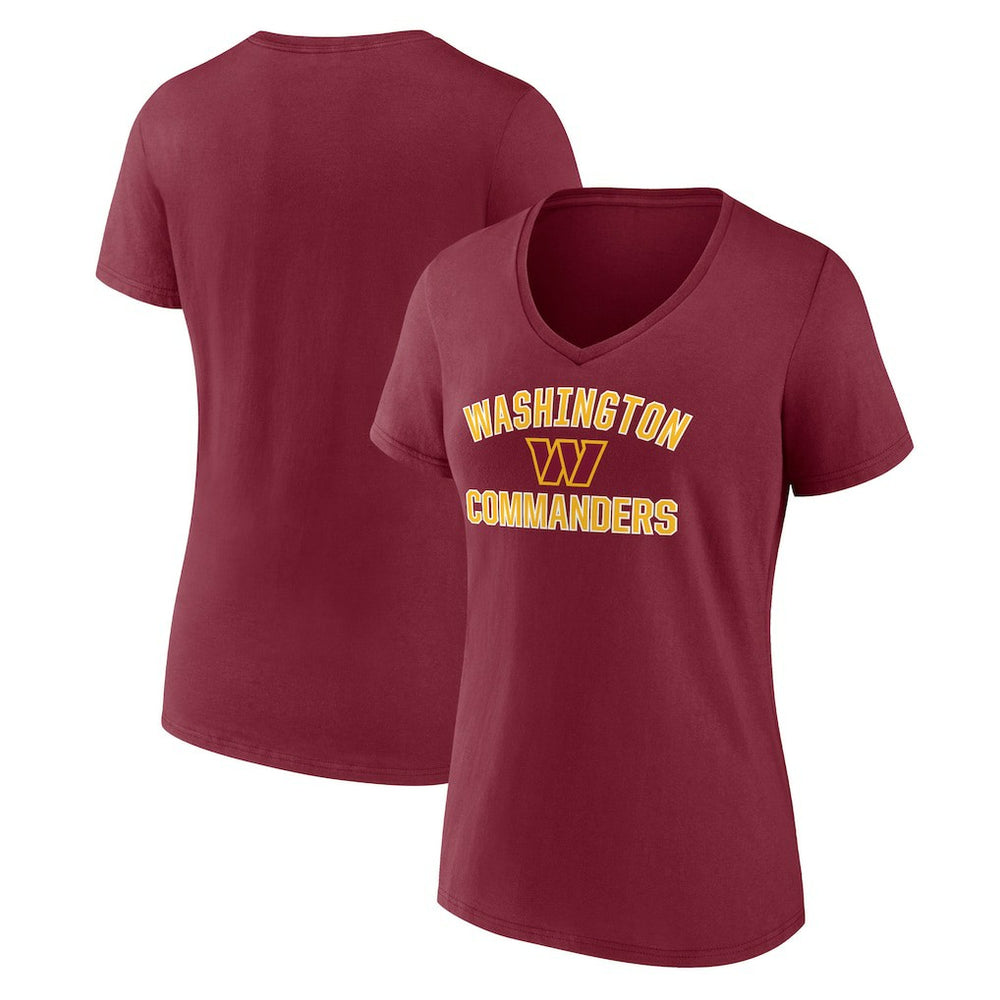 Washington Commanders Women's Victory Arch Team V-Neck T-Shirt Burgundy | NFL