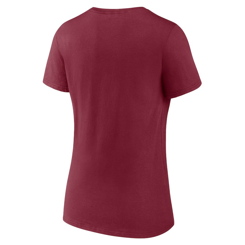 Washington Commanders Women's Victory Arch Team V-Neck T-Shirt Burgundy | NFL