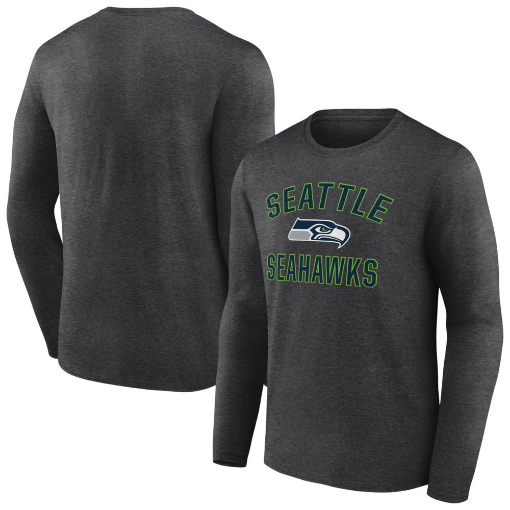 Seattle Seahawks Victory Arch Long Sleeve T-Shirt Charcoal | NFL