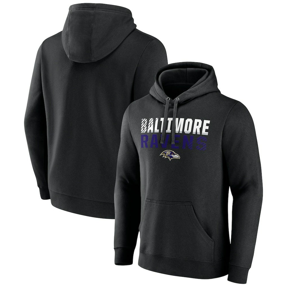 Baltimore Ravens Team Fade Out Fitted Pullover Hoodie Black | NFL