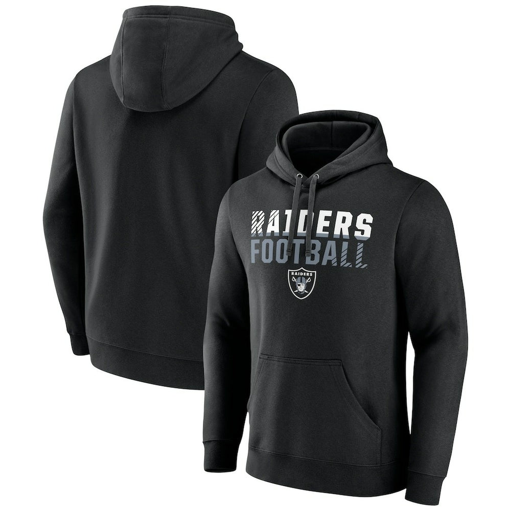 Las Vegas Raiders Team Fade Out Fitted Pullover Hoodie Black | NFL