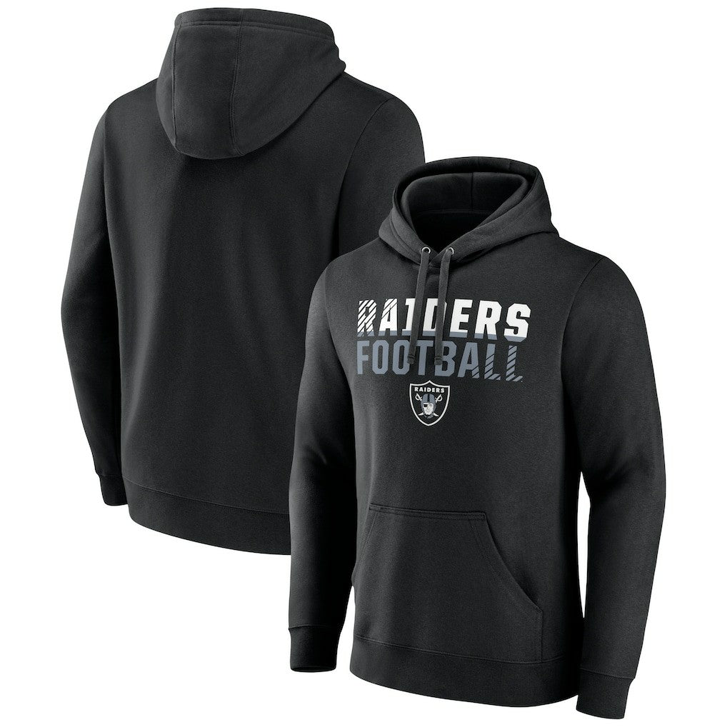 Las Vegas Raiders Team Fade Out Fitted Pullover Hoodie Black | NFL