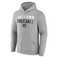 Las Vegas Raiders Team Fade Out Fitted Pullover Hoodie Heather Gray | NFL