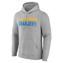 Los Angeles Chargers Team Fade Out Fitted Pullover Hoodie Heather Gray | NFL