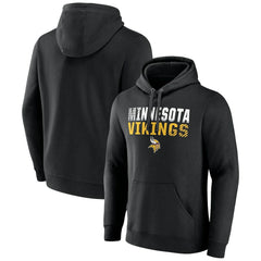 Minnesota Vikings Team Fade Out Fitted Pullover Hoodie Black | NFL