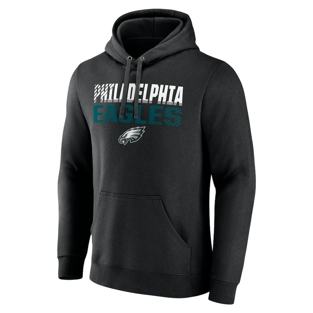 Philadelphia Eagles Team Fade Out Fitted Pullover Hoodie Black | NFL