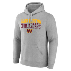 Washington Commanders Team Fade Out Fitted Pullover Hoodie Heather Gray | NFL