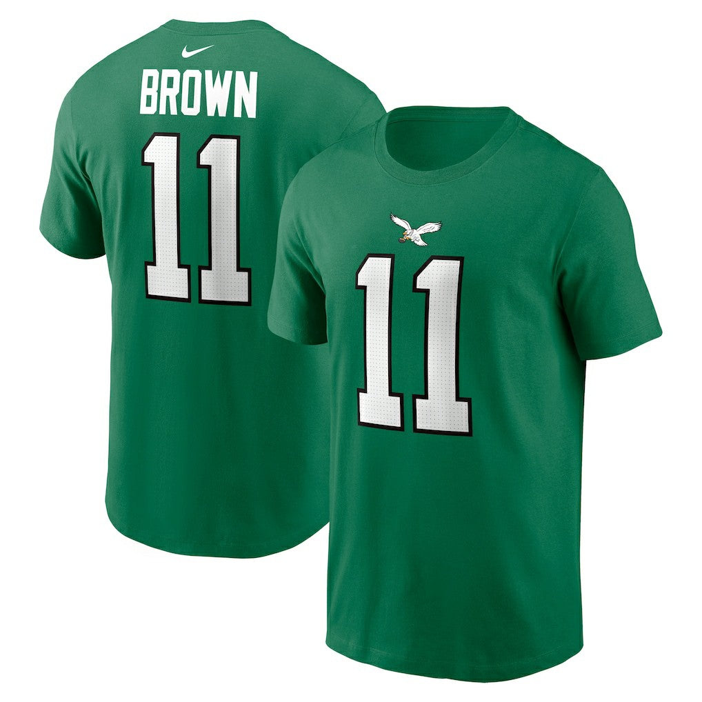 A.J. Brown Philadelphia Eagles Alternate Player Name & Number T-Shirt Kelly Green | Nike for Sale