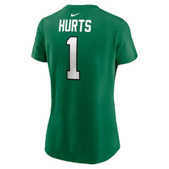 Jalen Hurts Philadelphia Eagles Women's Player Name & Number T-Shirt Kelly Green | Nike for Sale