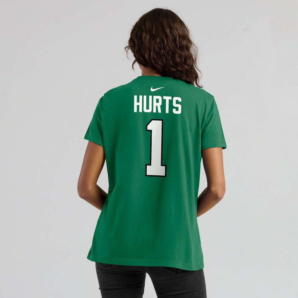 Jalen Hurts Philadelphia Eagles Women's Player Name & Number T-Shirt Kelly Green | Nike for Sale