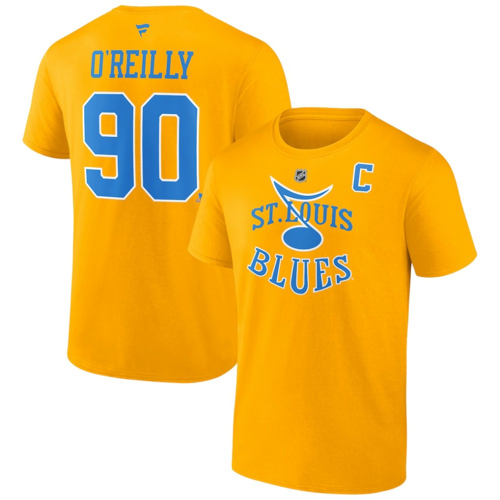 Ryan O'Reilly St. Louis Blues Fanatics Special Edition 2.0 Name & Number T-Shirt - Yellow - NHL