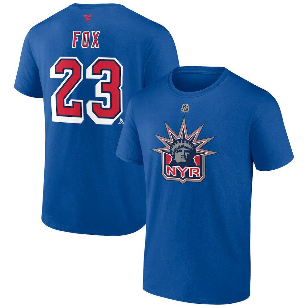 Adam Fox New York Rangers Fanatics Special Edition 2.0 Name & Number T-Shirt - Blue - NHL