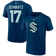 Jaden Schwartz Seattle Kraken Fanatics Special Edition 2.0 Name & Number T-Shirt - Deep Sea Blue - NHL