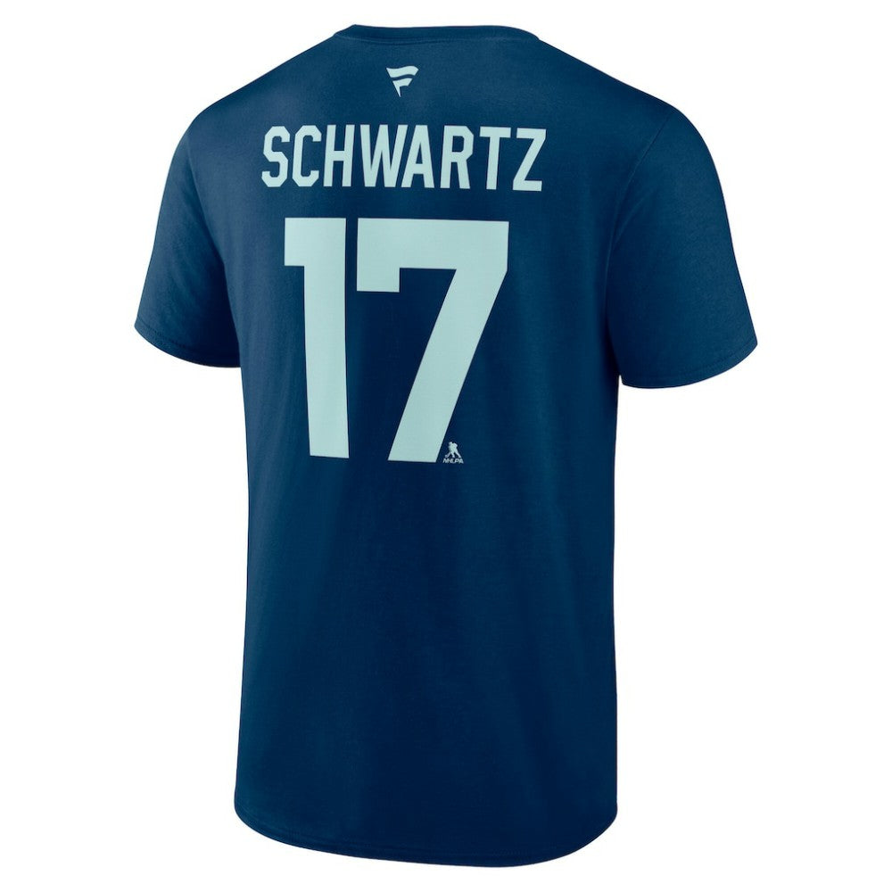 Jaden Schwartz Seattle Kraken Fanatics Special Edition 2.0 Name & Number T-Shirt - Deep Sea Blue - NHL