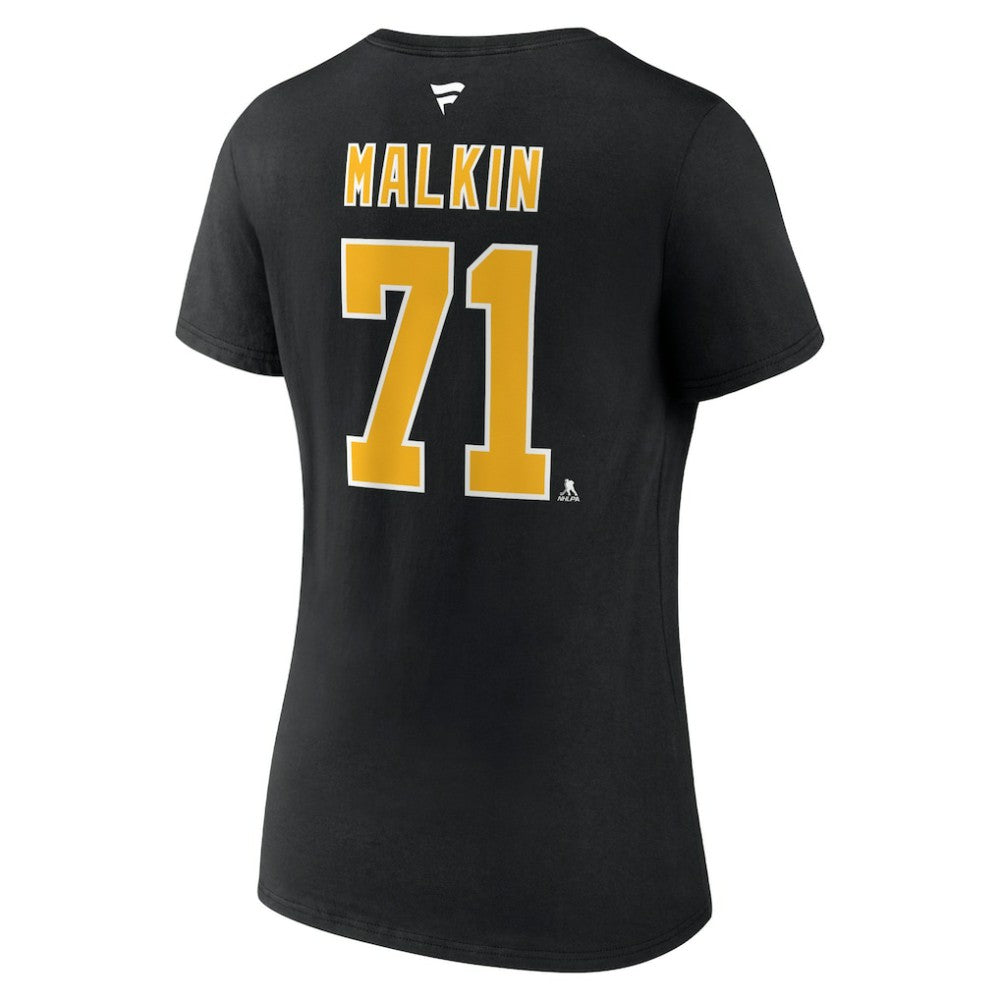 Evgeni Malkin Pittsburgh Penguins Fanatics Women's Special Edition 2.0 Name & Number V-Neck T-Shirt - Black - NHL