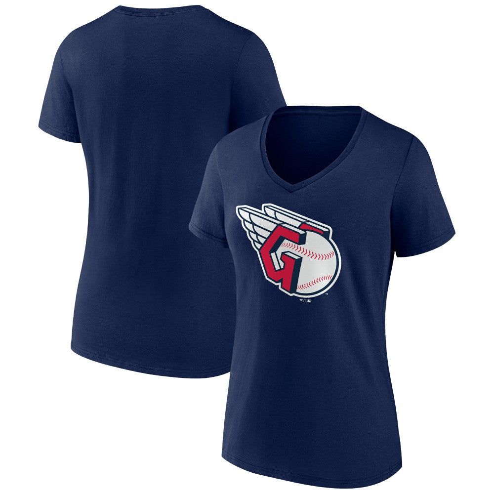 Cleveland Guardians Women's Official Logo V-Neck T-Shirt - MLB