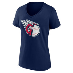 Cleveland Guardians Women's Official Logo V-Neck T-Shirt - MLB