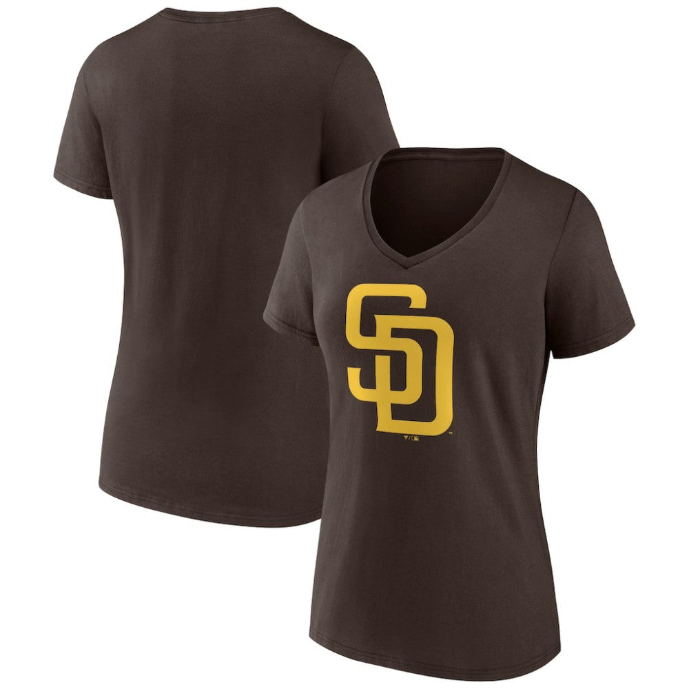 San Diego Padres Women's Official Logo V-Neck T-Shirt - MLB