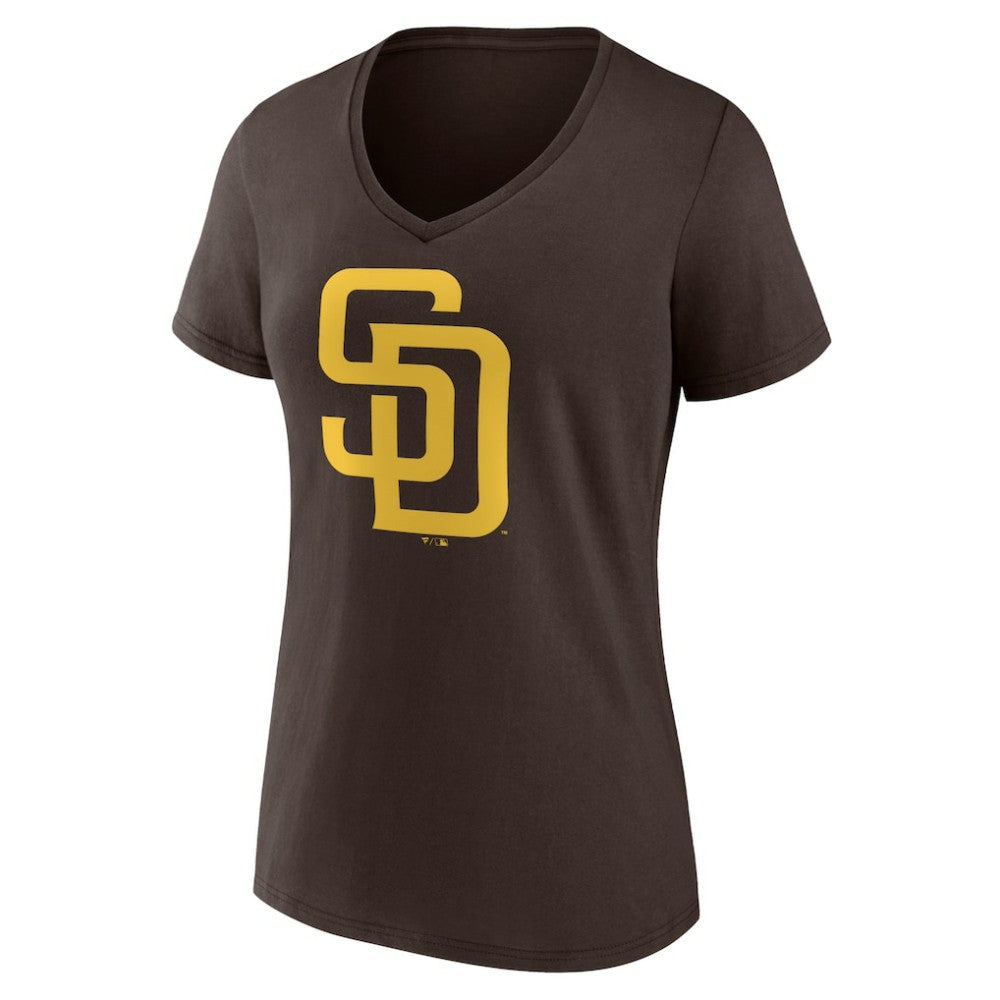 San Diego Padres Women's Official Logo V-Neck T-Shirt - MLB